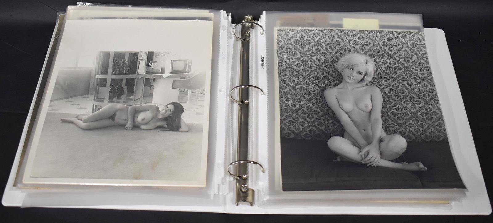 Binder Bunny Yeager Photos., Negatives and Contact: Represents many models, Peggy Jackson, Tracy Vance ; Miss Nude World 1977; ' Jerry Riley etc. Most 8 x 10 but some smaller.(50 plus)