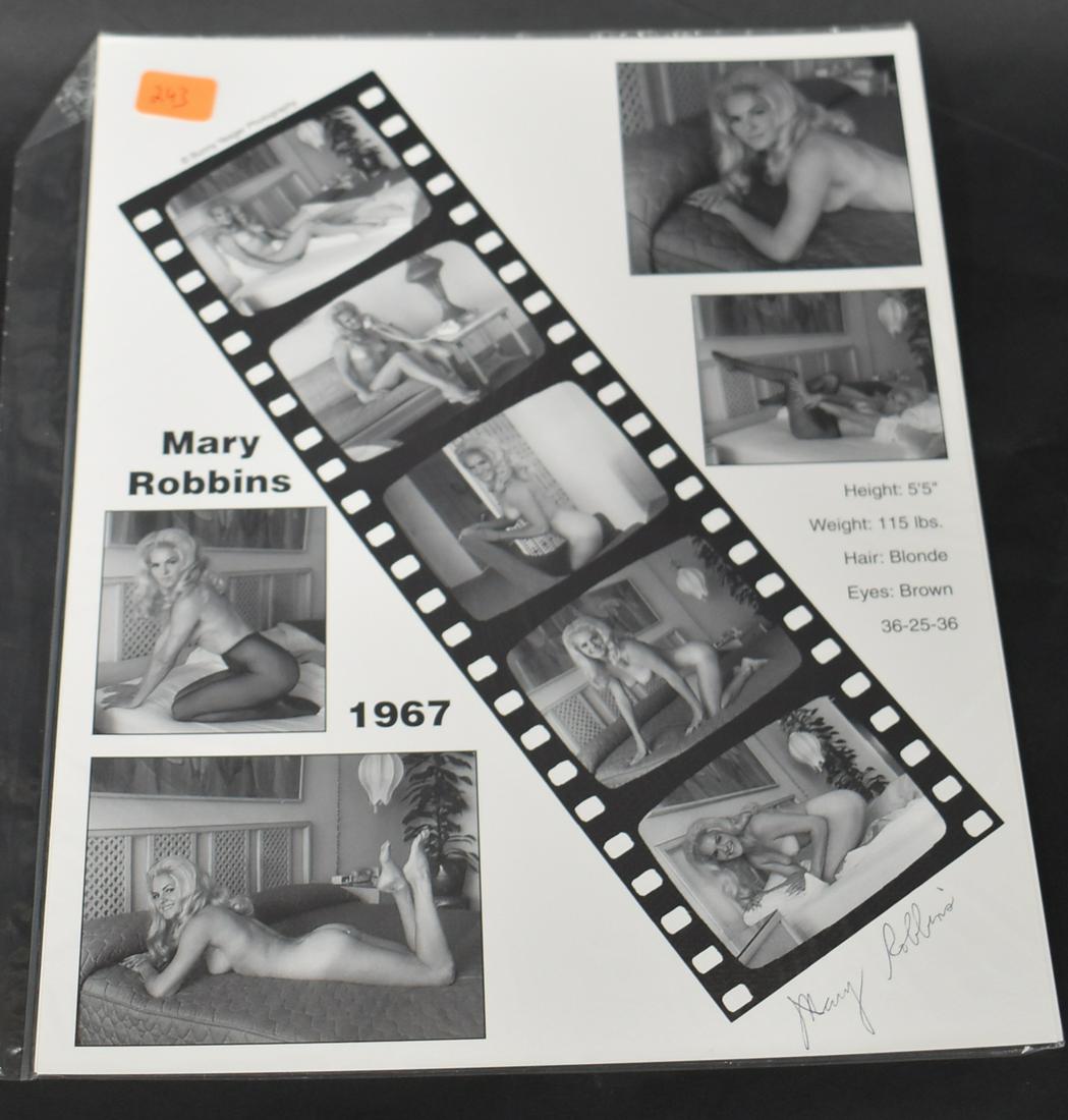 Posters Inc Mary Robbins Sgd.: 1960s. All BY photos. Also includes Christy Foushee; Carie Price; Lacey Kelly; Mickey O'Brien. Double weight matte &/or semi-gloss silver gelatin. 5 in the lot. 8 inch x 10 inch.