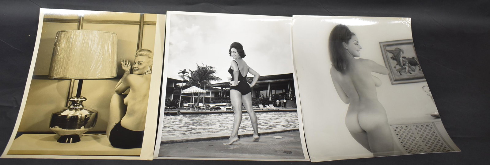 Bunny Yeager Photos Inc. 1 Sgd. (3): One with BY label and one a Betty Grable look alike. Double weight matte &/or semi-gloss silver gelatin.. 8 inch x 10 inch.