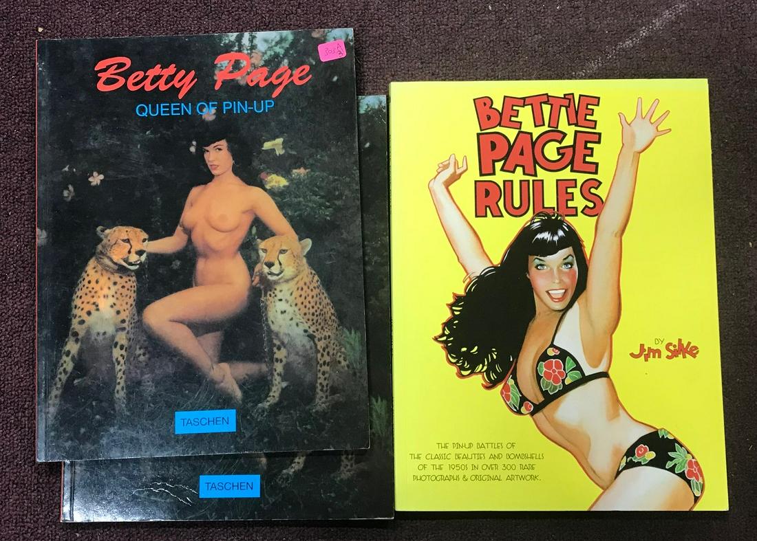 Bettie Page Books Taschen & Silke: Betty (sic) Page Queen of Pin-Up two. Bettie Page Rules by Jim Silke.