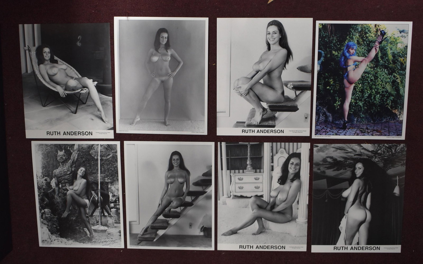 Bunny Yeager Photos: Ruth Anderson and More (8): includes 8 photos. 1 Signed photo in lot Size 8x10