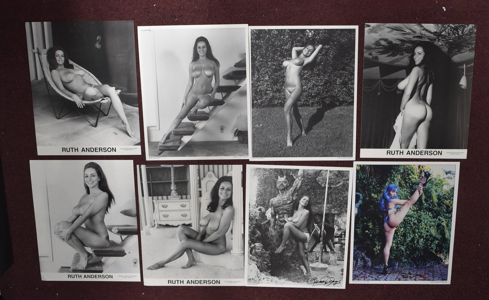 Bunny Yeager Photos: Ruth Anderson and More (8): includes 8 photos. 1 Signed photo in lot Size 8x10