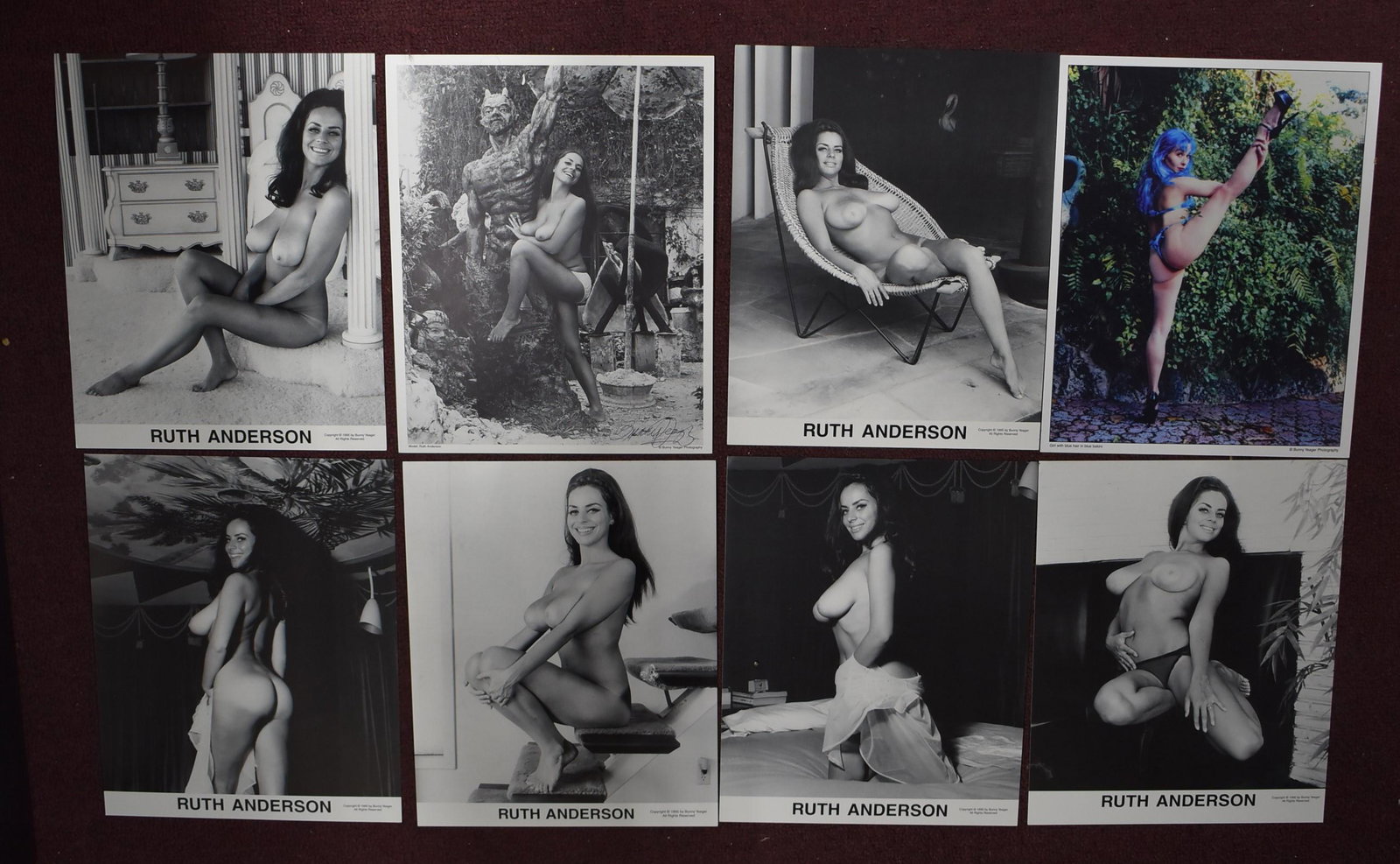 Bunny Yeager Photos: Ruth Anderson and More (8): includes 8 photos. 1 Signed photo in lot Size 8x10