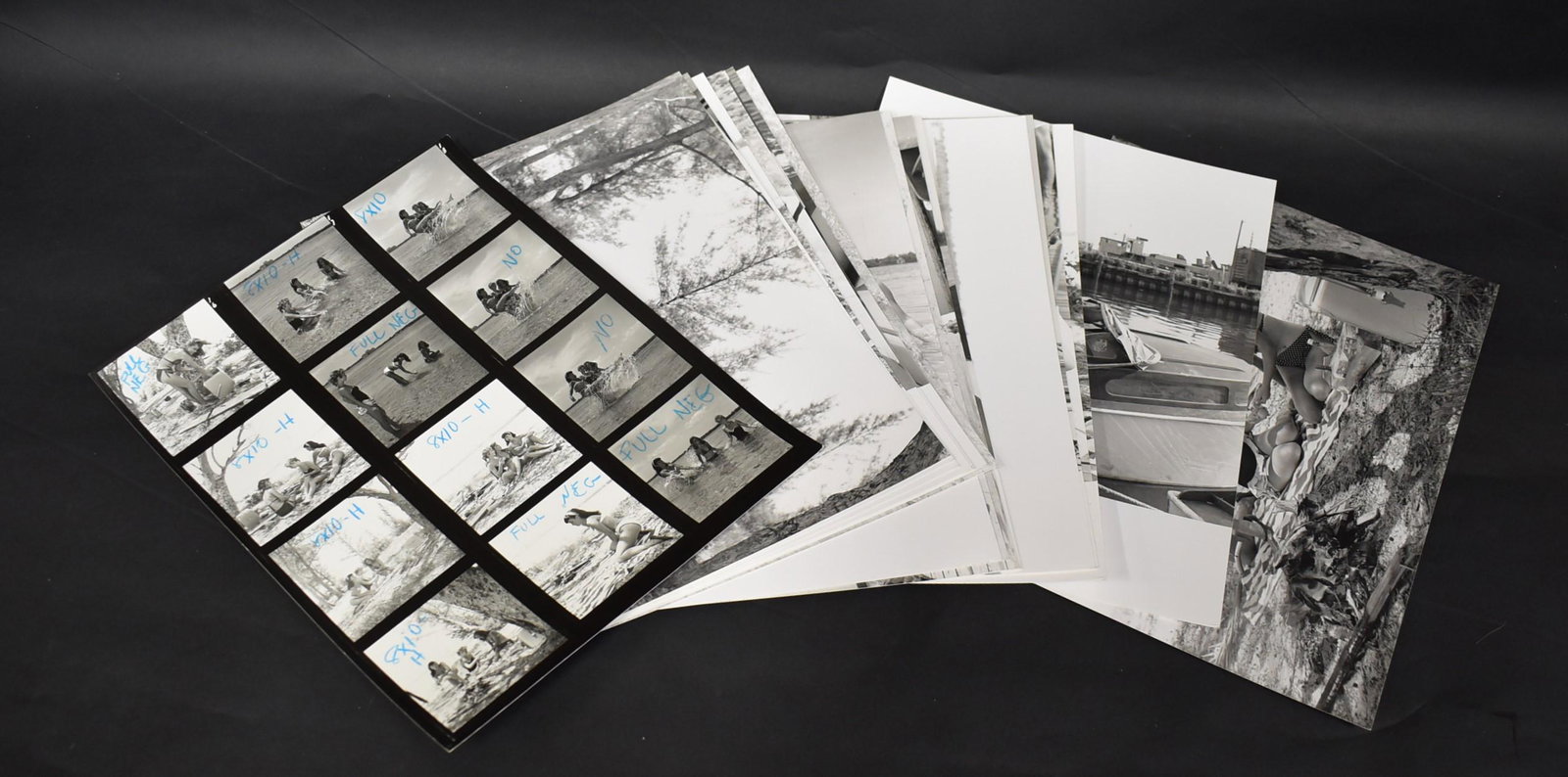 Bunny Yeager Camping Trip Shoot w. Bettie Page (19): Comes with 1 Contact sheet and 18 Photos. All 8x10. Featuring Bettie Page Carol Jean Lavritzen and Janet Stanley.