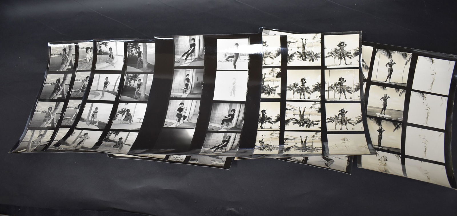 Sandra Settini Contact Sheets (7) 70 Images 1950's: Sandra Settini was featured in Playboy magazine and the images were sold to Playboy by Bunny Yeager