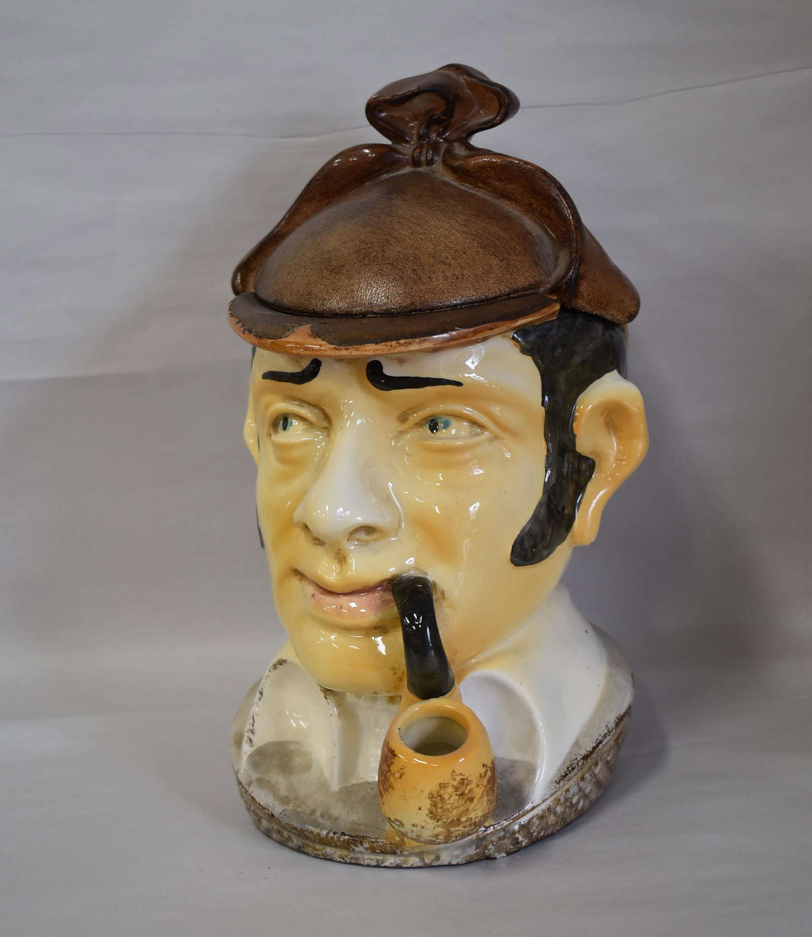 Rare Sherlock Holmes Cookie Jar. Comoys: Marked Made in Italy Excellent Condition
