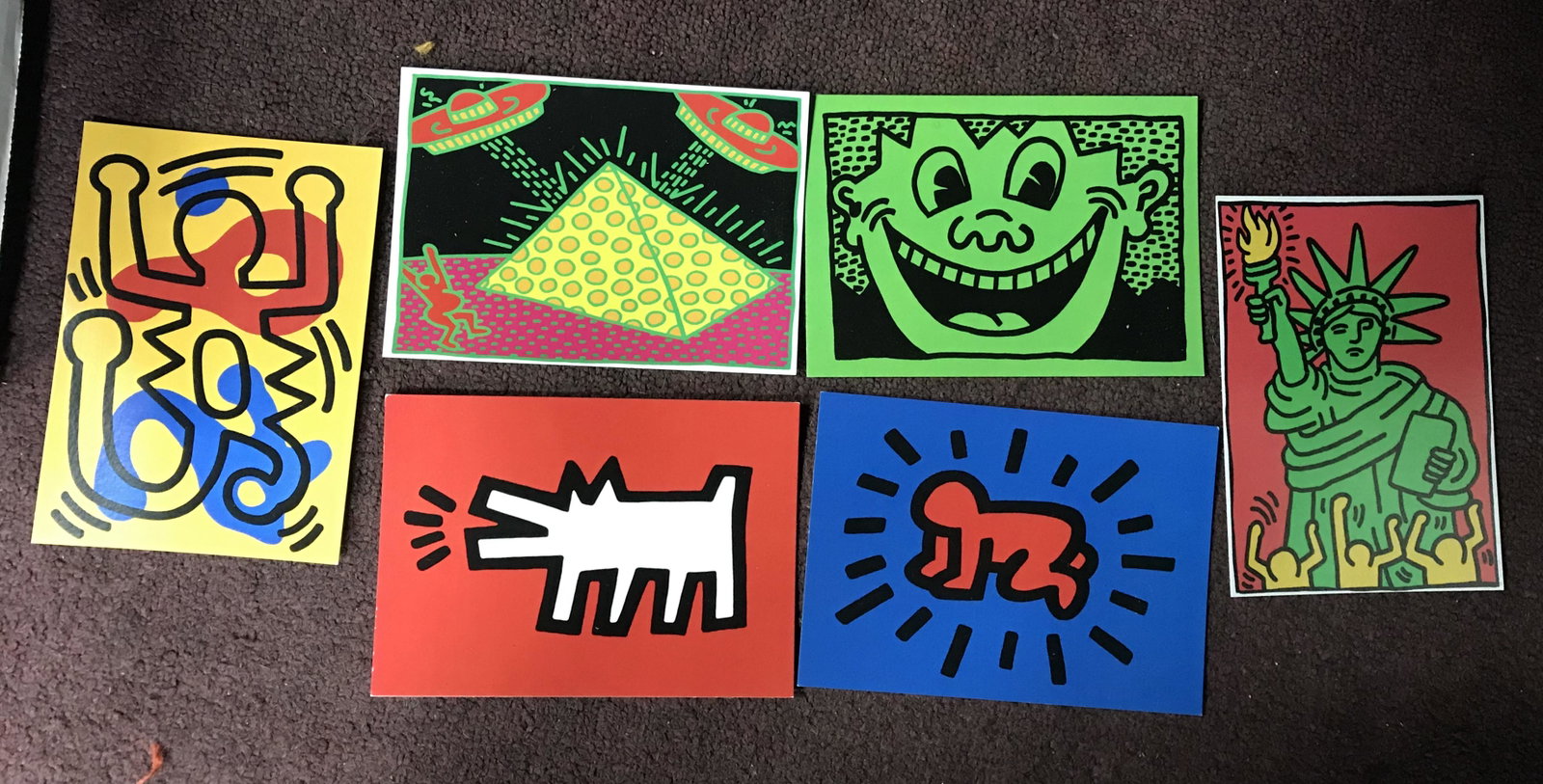 Keith Haring Pop Shop Post Cards (6): 6 in the lot