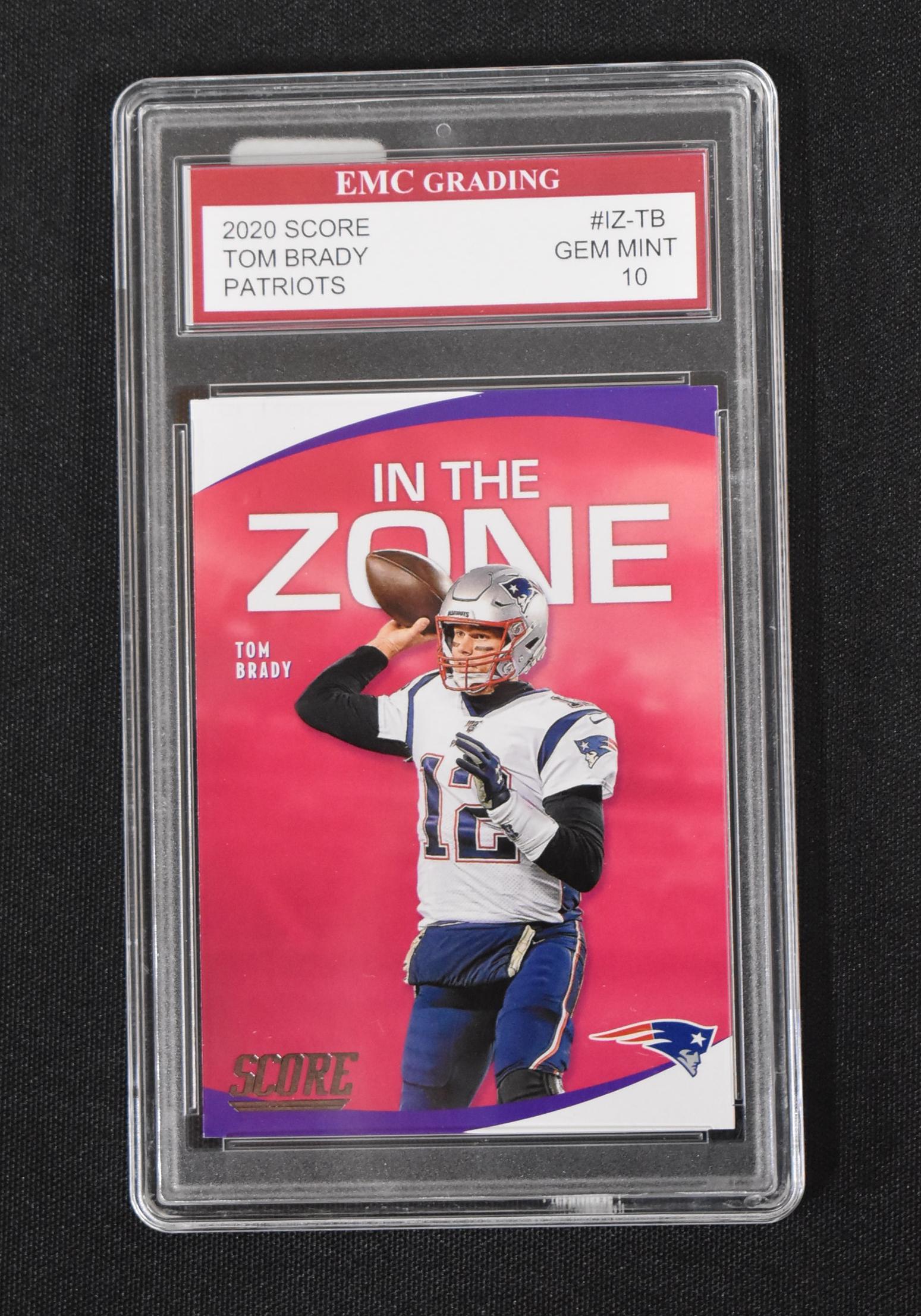 2020 Score Tom Brady Graded Card: EMC Graded Gem Mint 10. 2020 Panini- Score Football.