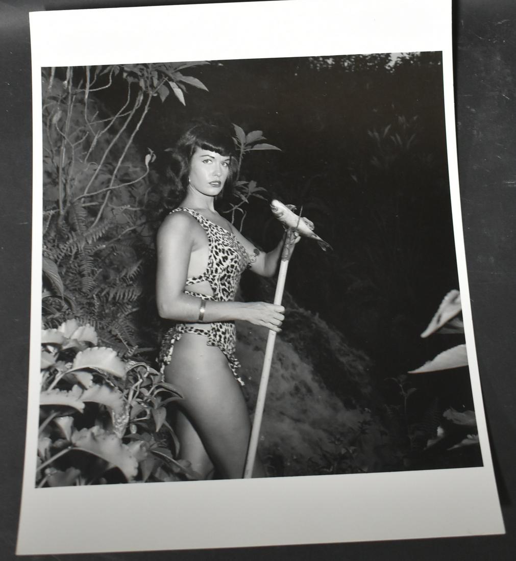 Bettie Page Era Eric Kroll Photos: (1) 8x10 Double Stock Stamped on Back Bunny Yeager Represented by Eric Kroll