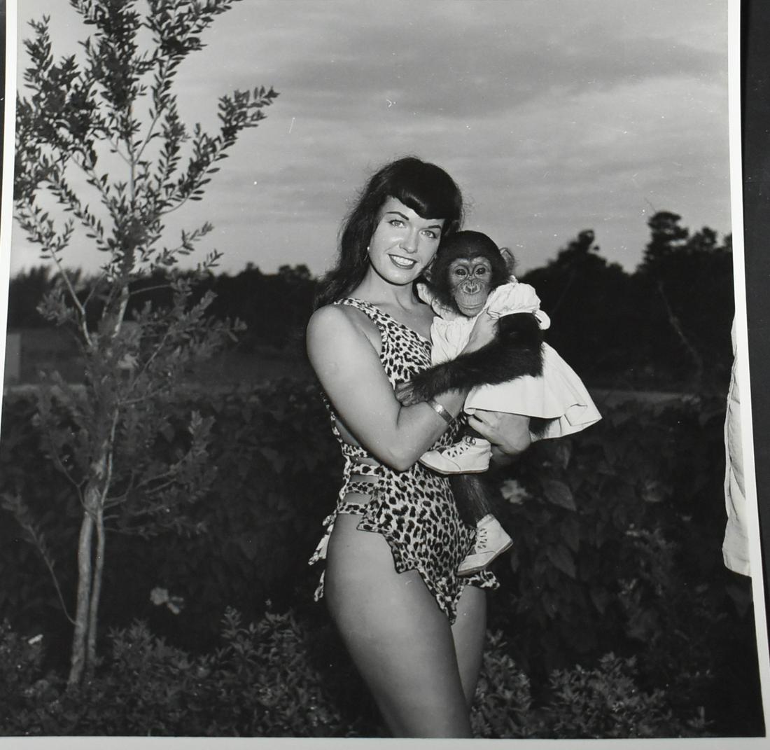 Bettie Page Era Eric Kroll Photos: (1) 8x10 Double Stock Stamped on Back Bunny Yeager Represented by Eric Kroll