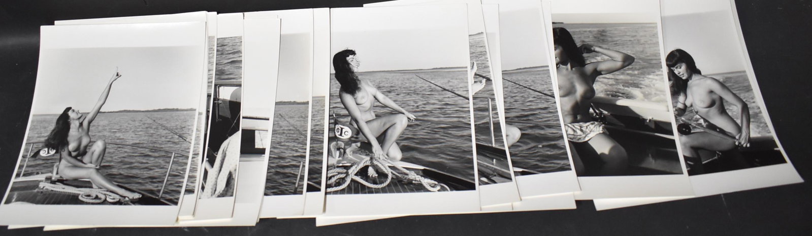 Bettie Page Era Eric Kroll Photos: (17) 8x10 Double stock Stamped on Back Bunny Yeager Represented By Eric Kroll