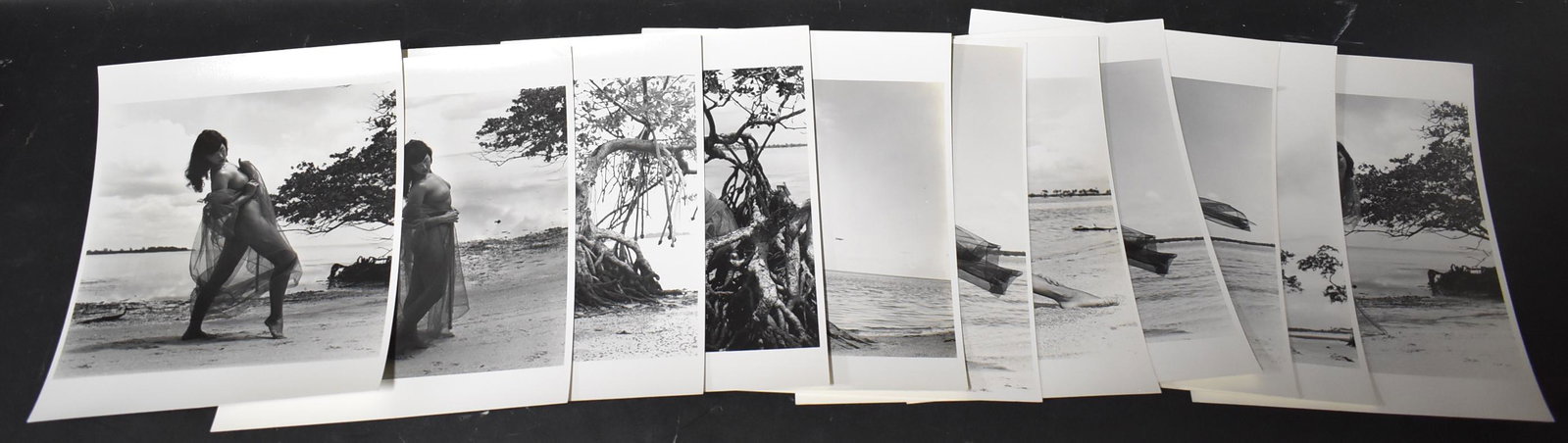 Bettie Page Era Eric Kroll Photos: (11) 8x10 Double Stock Stamped on Back Bunny Yeager Represented by Eric Kroll