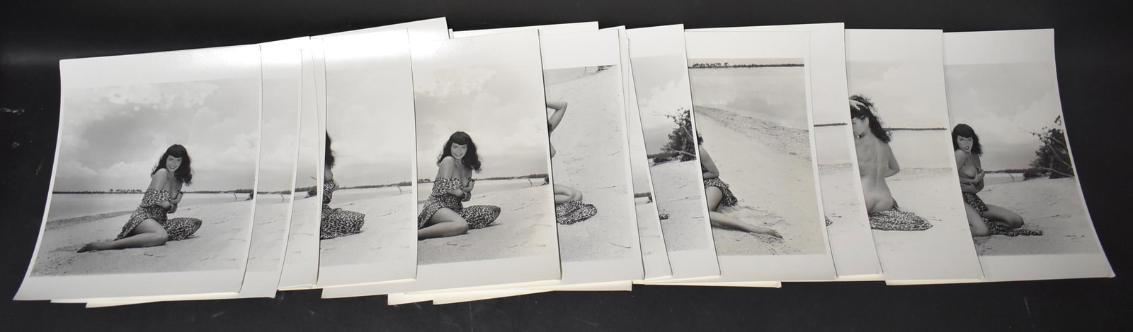Bettie Page Era Eric Kroll Photos: (19) 8x10 Double Stock Stamped on Back Bunny Yeager Represented Eric Kroll