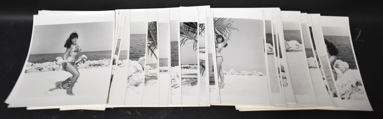 Bettie Page Era Eric Kroll Photos: (35) 8x10 Double Stock Stamped on Back Bunny Yeager Represented Eric Kroll