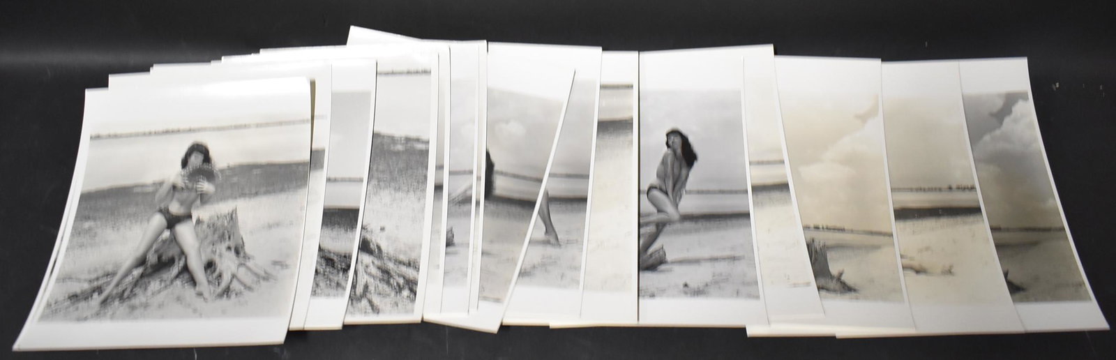 Bettie Page Era Eric Kroll Photos: (18) 8x10 Double Stock Stamped on Back Bunny Yeager Represented Eric Kroll