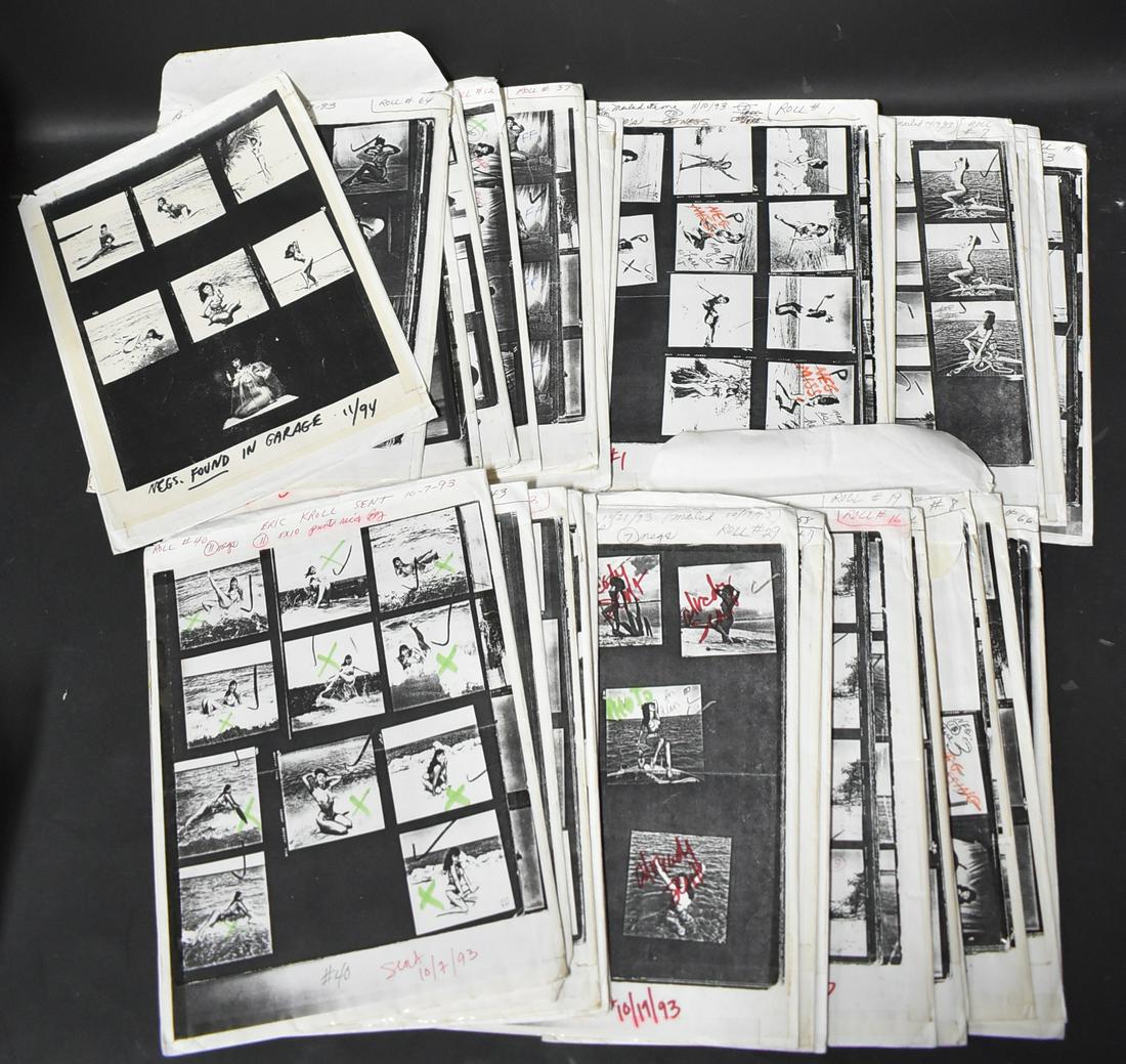 Bettie Page Negatives Printed on Envelopes (32): Envelopes with Negative Images printed on them. Mailed to Bunny Yeager From Eric Kroll 384 images
