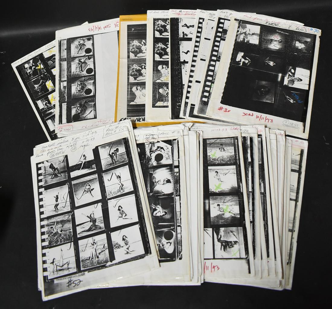 Bettie Page Negatives Printed on on Envelopes (37): Envelopes with Negative images printed on them. Mailed to Bunny Yeager From Eric Kroll 444 images.