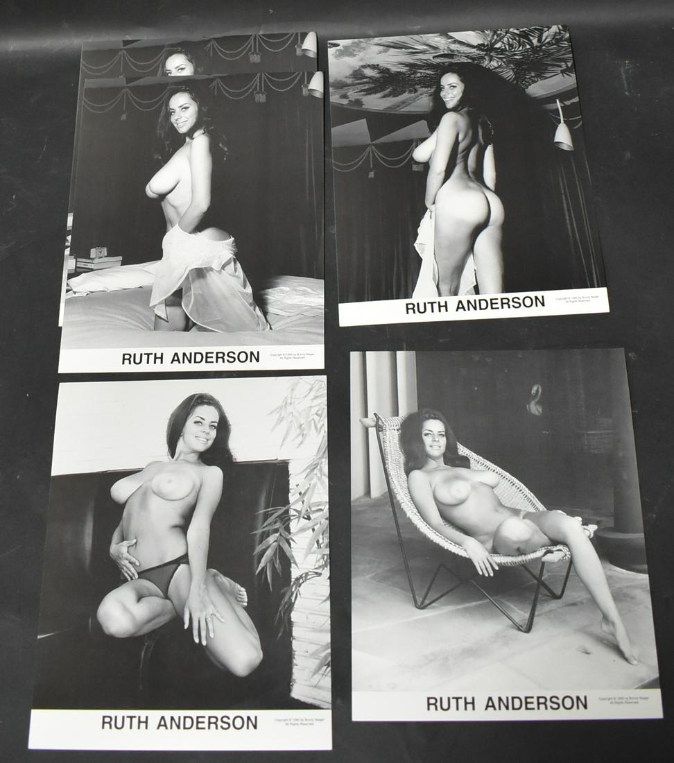 Bunny Yeager Model Ruth Anderson: (5) 8x10 Double Stock Nude Photos C.1995