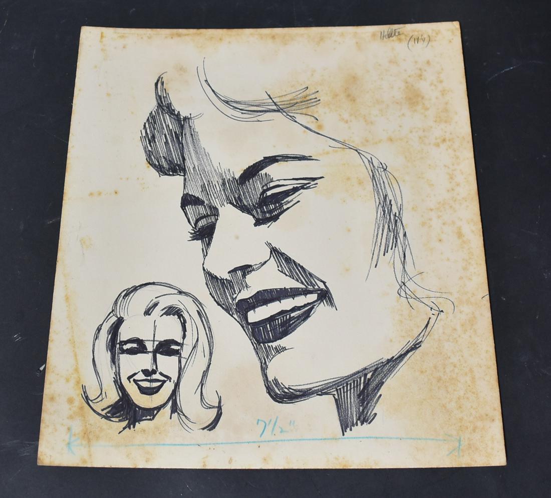 Tony Floreani Original Illustrations: Tony Floreani Illustration For The Book " The Human Figure " Authors Tony Floreeani & Bunny Yeager (1) Illustrations Of Glamour Girl Portraits 12x11