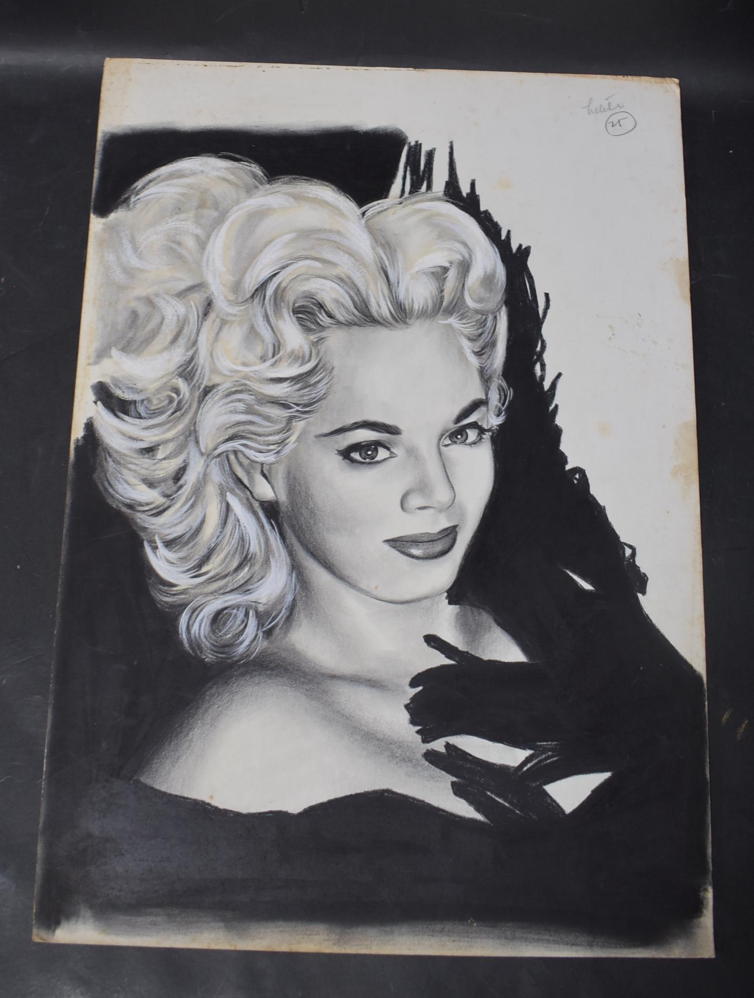 Tony Floreani Original Illustration: Model Maria Stinger Glamour Girl Illustration For The Book "The Human Figure" Authors Tony Floreani & Bunny Yeager (1) 20 x18