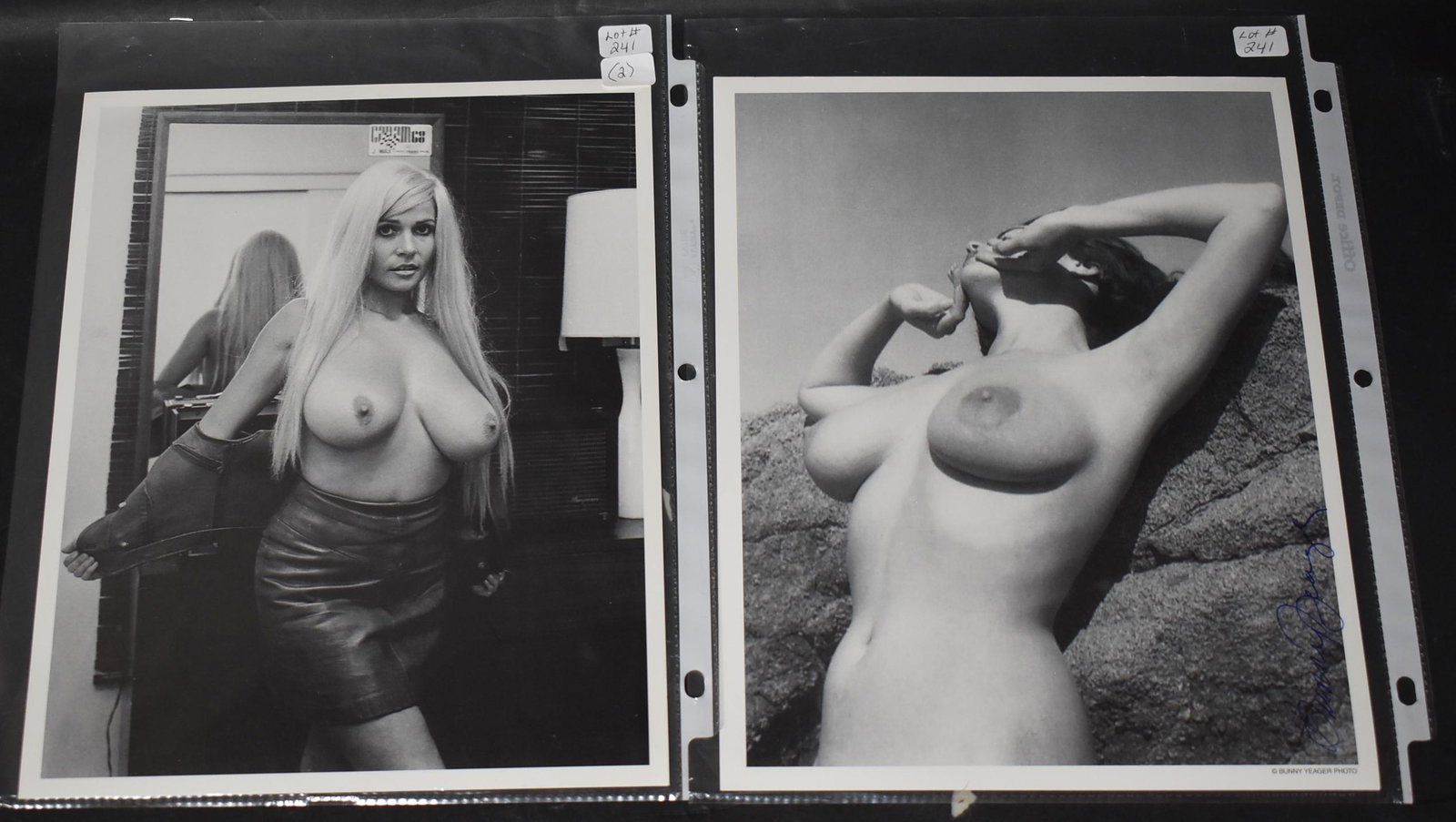 Bunny Yeager Photos Model Uschi (2): 8x10 Double Stock One Photo Stamped on Back
