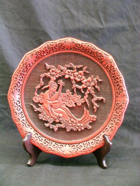 CINNABAR PLATE: 9-1/2" D