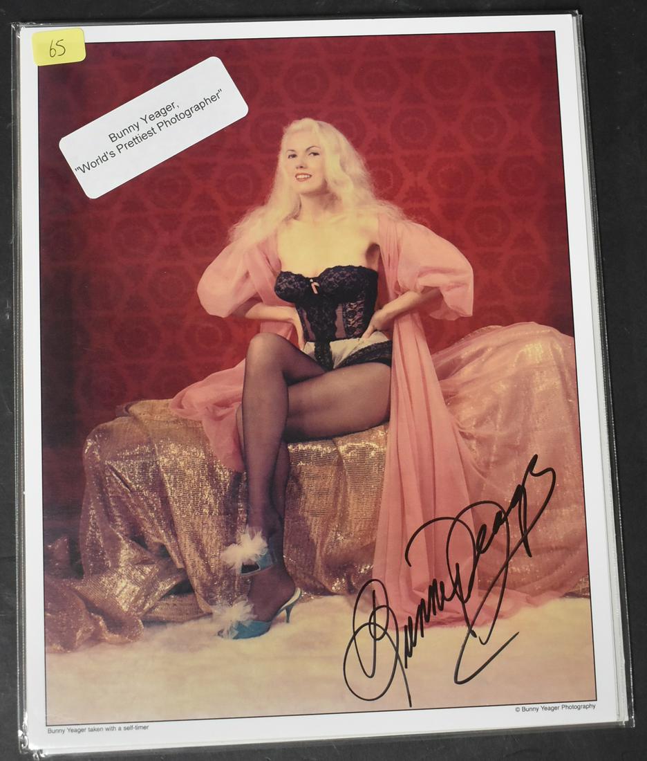 Sgd. Bunny Yeager Self Portrait Photo: Sgd BY in sharpie. 8x 10.
