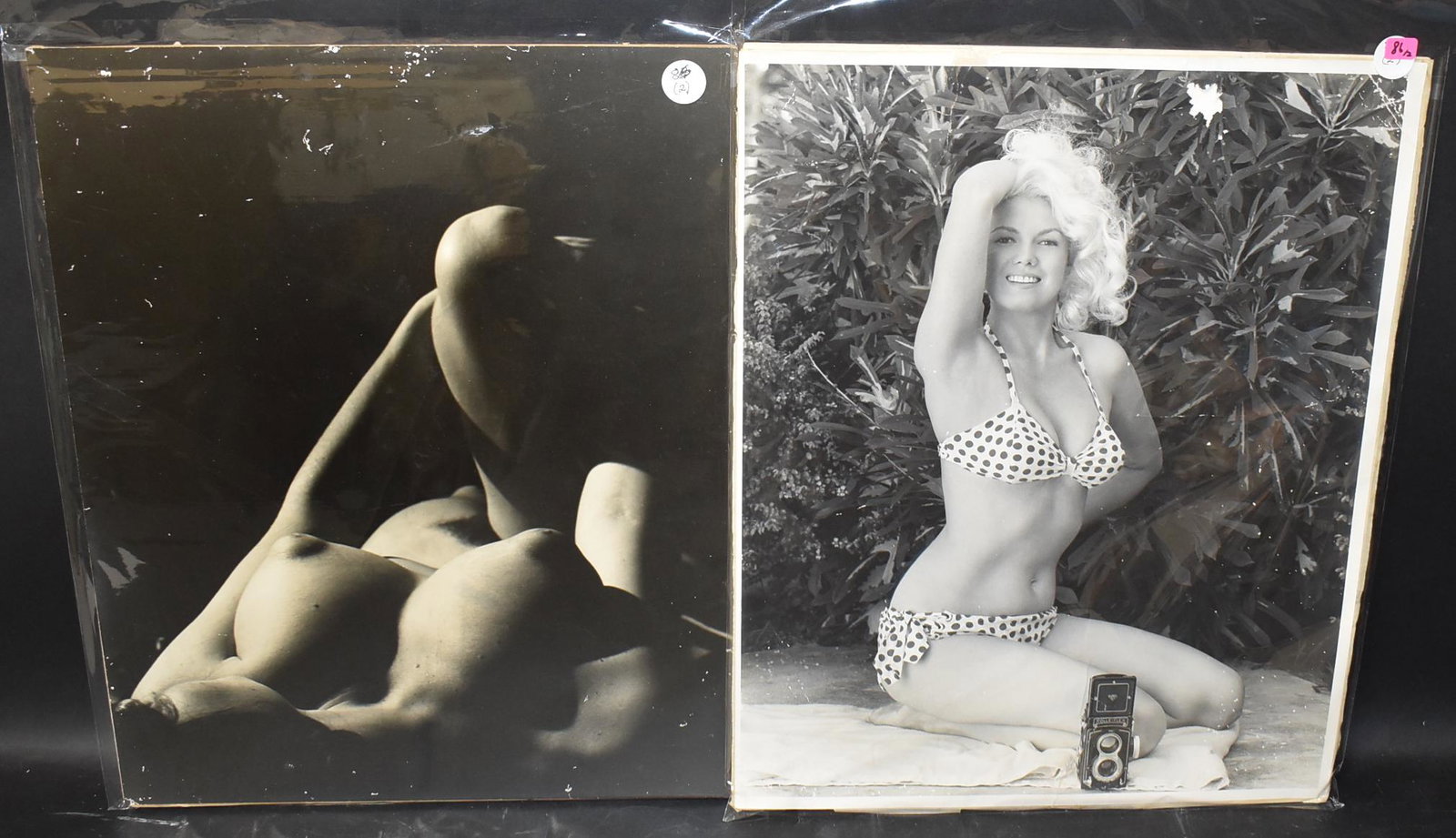 Oversized Portraits Bunny Yeager (2): (2) 16x20 Self Portrait Of Bunny Yeager & One Of Nude Unknown Model
