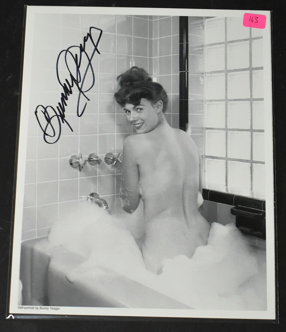 Sgd. Bunny Yeager Self Portrait Photo: 8 x 10. Sgd in sharpie BY.