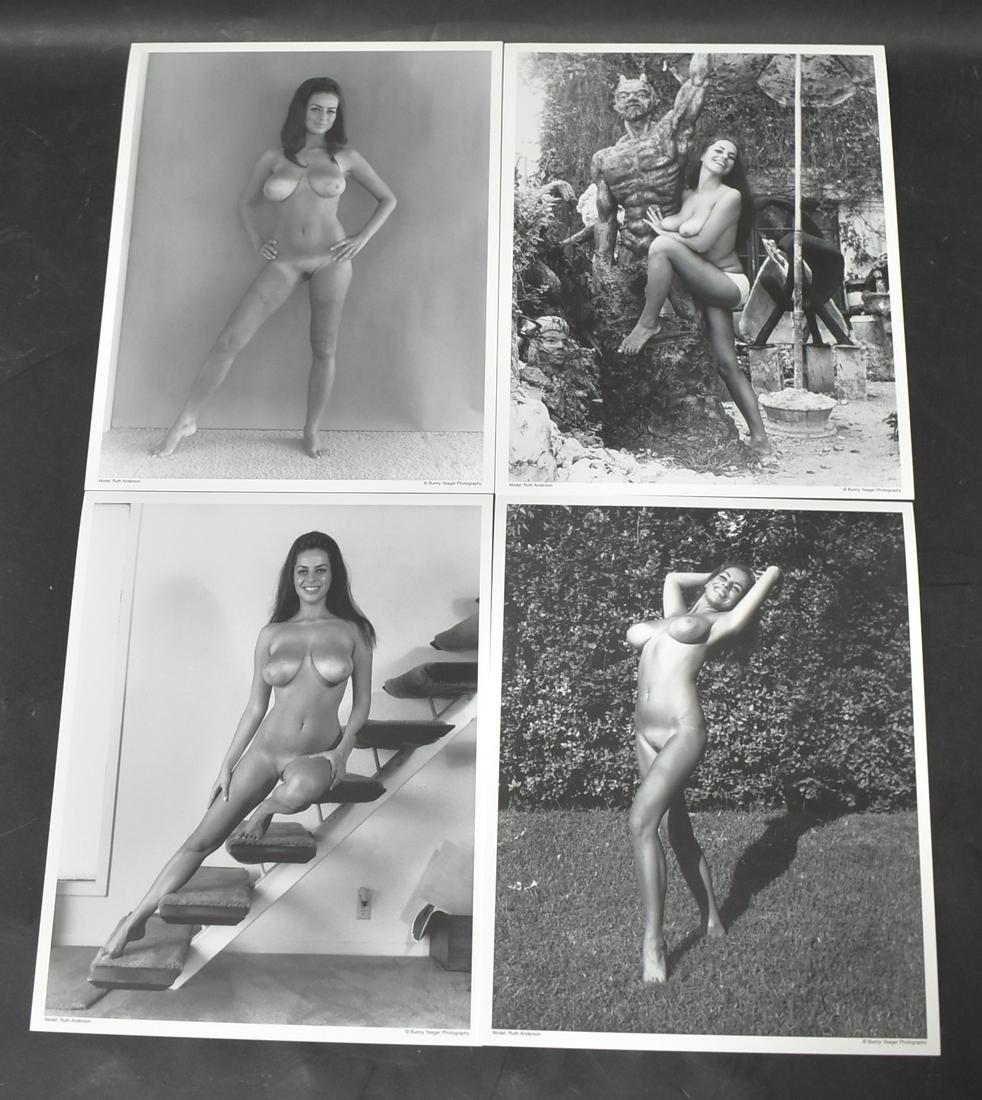 Model Ruth Anderson Photographs (4): (4) Double Stock All Different Poses Of Ruth Anderson By Bunny Yeager