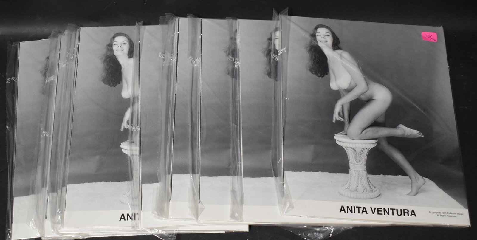 Bunny Yeager Mixed Model Photo Sets (100): 20 copies of 5 photo sets featuring Anita Ventura, Kitty Alden, Toni Calvert, Jane Duke, and Ruth Anderson. 10 x 8.