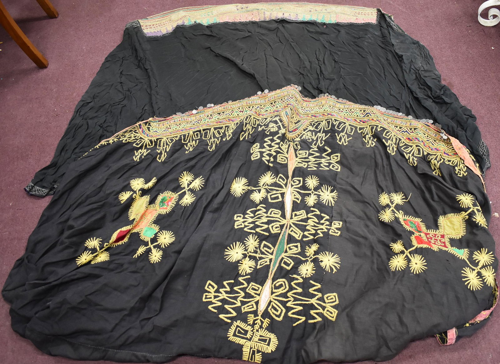 Vintage Central Asia Afghani Garments: Varying sizes, fabric and decorations