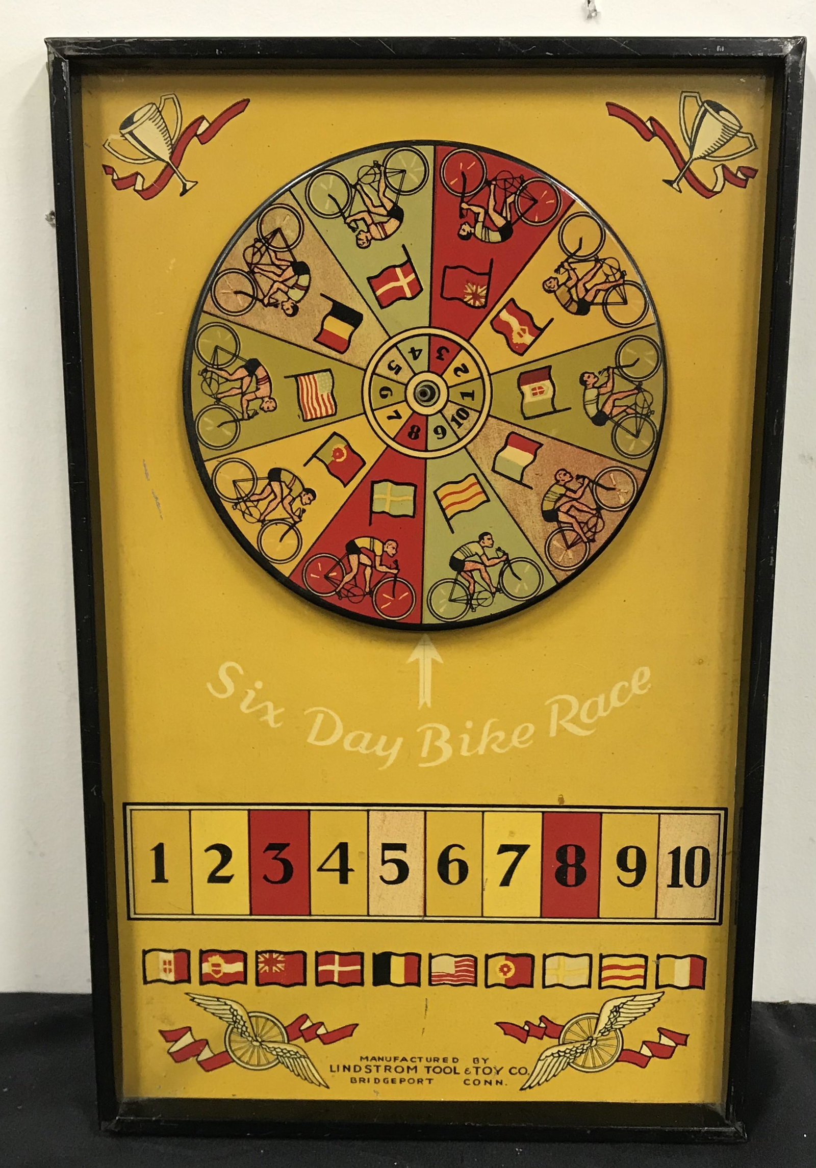 Lindstrom's Hot Spot Game & Durable Game.: 15 x 9.5. Durable Toy is 23 x 14.