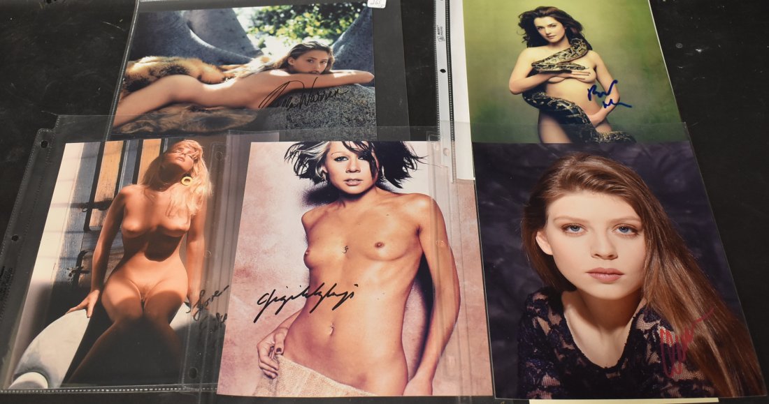 5 Sgd. Photos w/ COAs.: Estella Warren; Aber benson, Rachel Wise, E. Elenak, J. Edgely. All signed with COAs. All 8 x 10.