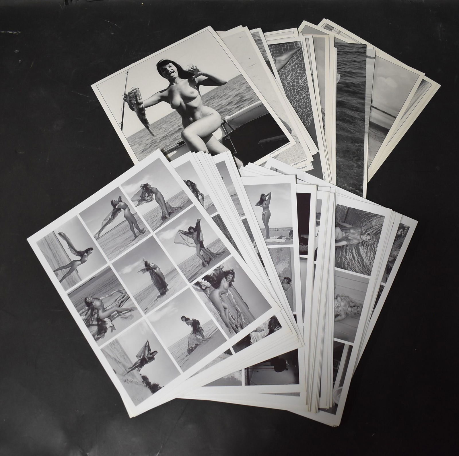 Photos Of Bettie Page & Copies Of Contact Sheets(60) + (1 of 9)