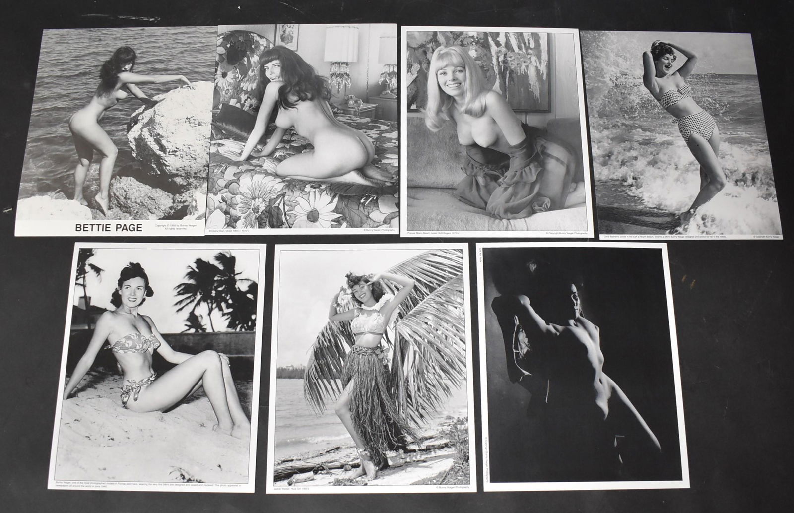 Seven Mixed Model Photos including Bettie Page (7) (1 of 3)