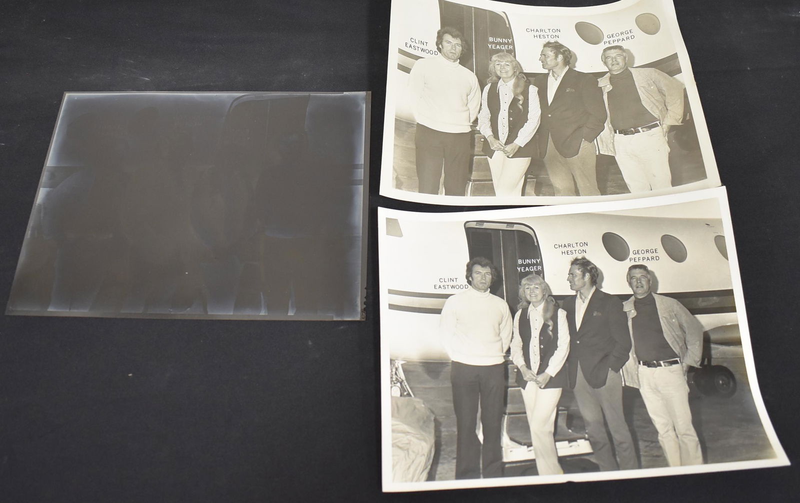 Yeager, Eastwood, Heston & Peppard Photos & Neg (3) (1 of 1)