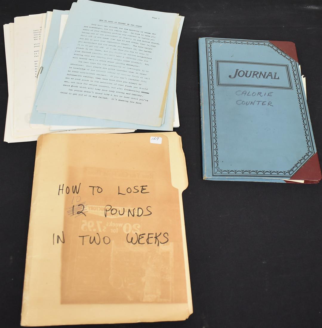 Bunny Yeager Manuscript "How To Lose 10 Pounds In Two (1 of 2)
