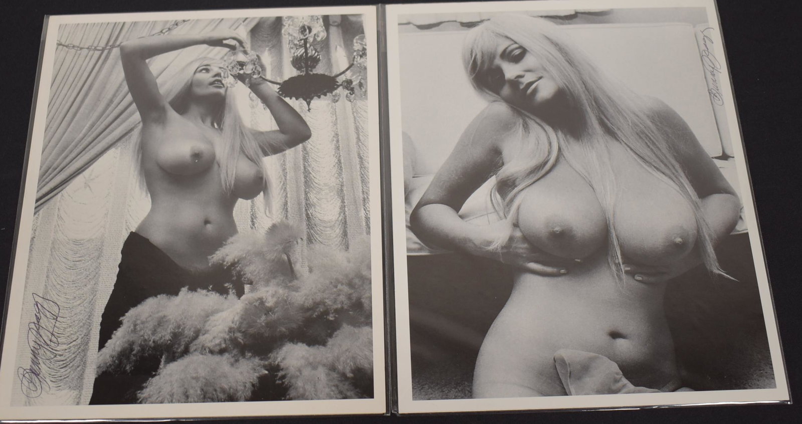 (2) Model Uschi Photo. Sign.: 8x10 Double Stock Nude Of Uschi, Signed Bunny Yeager.