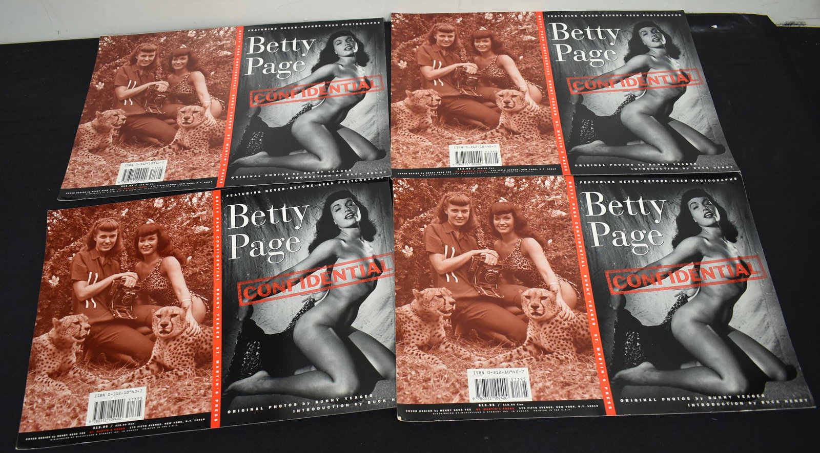 (3) Bettie Page Confidential Book Covers.: (3) Bettie Page Confidential Book Covers. Original Photos, By Bunny Yeager. Introduction By Buck Henry.