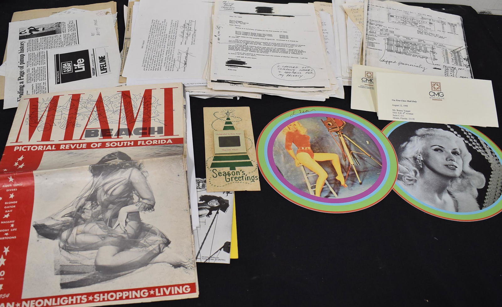 (10) Hand Written Documents Bunny Yeager (1 of 1)