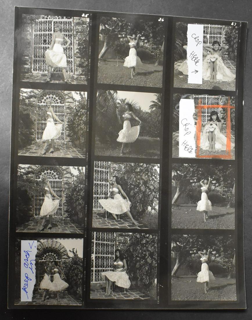 Contact Sheet Bettie Page Garden Photo Shoot (1 of 6)