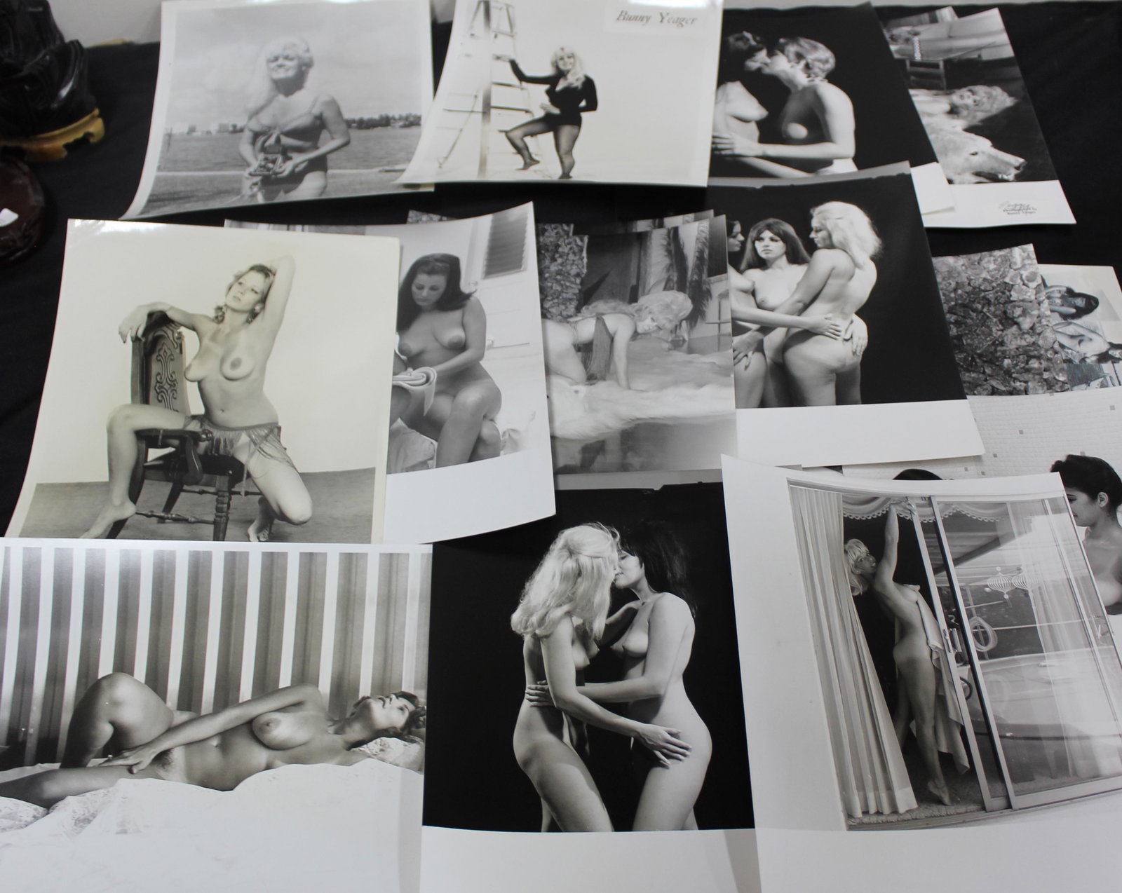 (22) Bunny Yeager Photos & Model Peggy: (22) 8x10 Double Stock Bunny Yeager Model Peggy & Unidentified Models Along With Hand Made Collages Of Bettie Page & Other Models