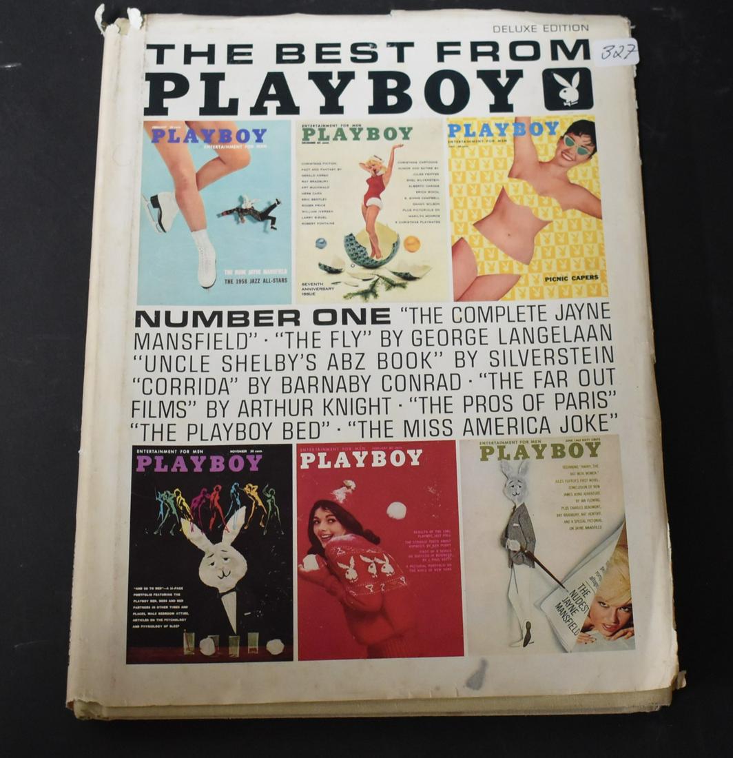 Playboy Hard Cover Book "THE BEST FROM PLAYBOY: (1) Hard Cover Playboy Delux Edition Bunny Yeager's Name Imprinted On Cover Of Book