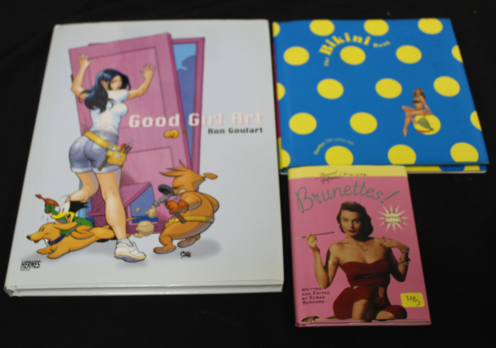 Lot of Pin-Up Books (3): Includes Burnettes! by Susan Bernard; The Bikini Book released by Hamlyn; Good Girl Art by Ron Goulart.