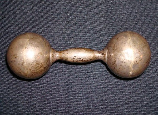 TIFFANY & CO. STERLING RATTLE: sterling silver, baby rattle, 1.7 oz.