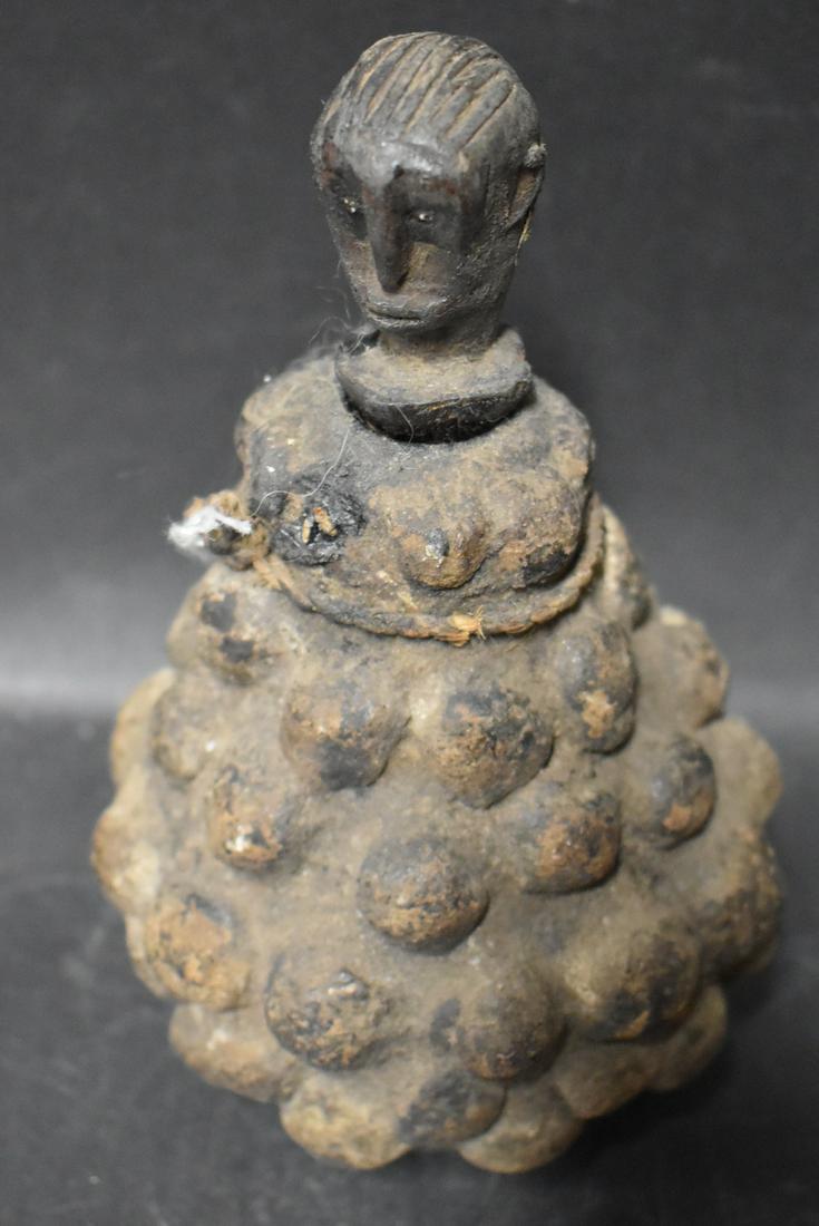 Carved African Figural Flask (1 of 2)