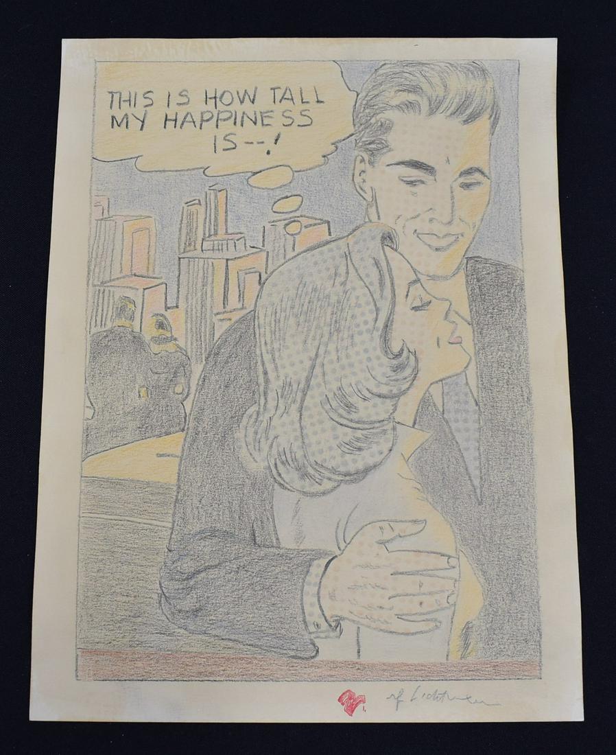 Lichtenstein Sgd. Pop Art Drawing (1 of 7)
