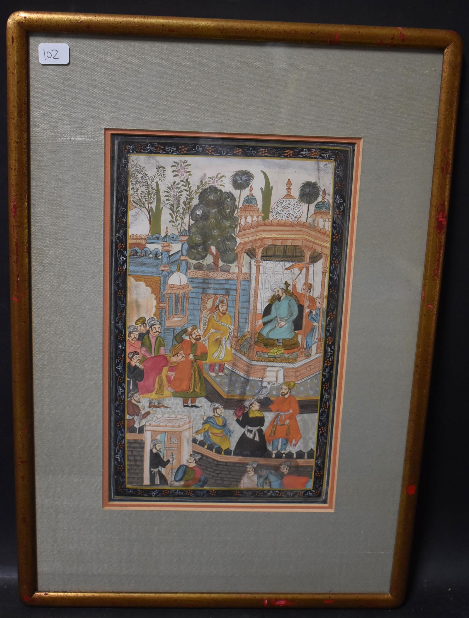 Antique Persian Watercolor. (1 of 2)