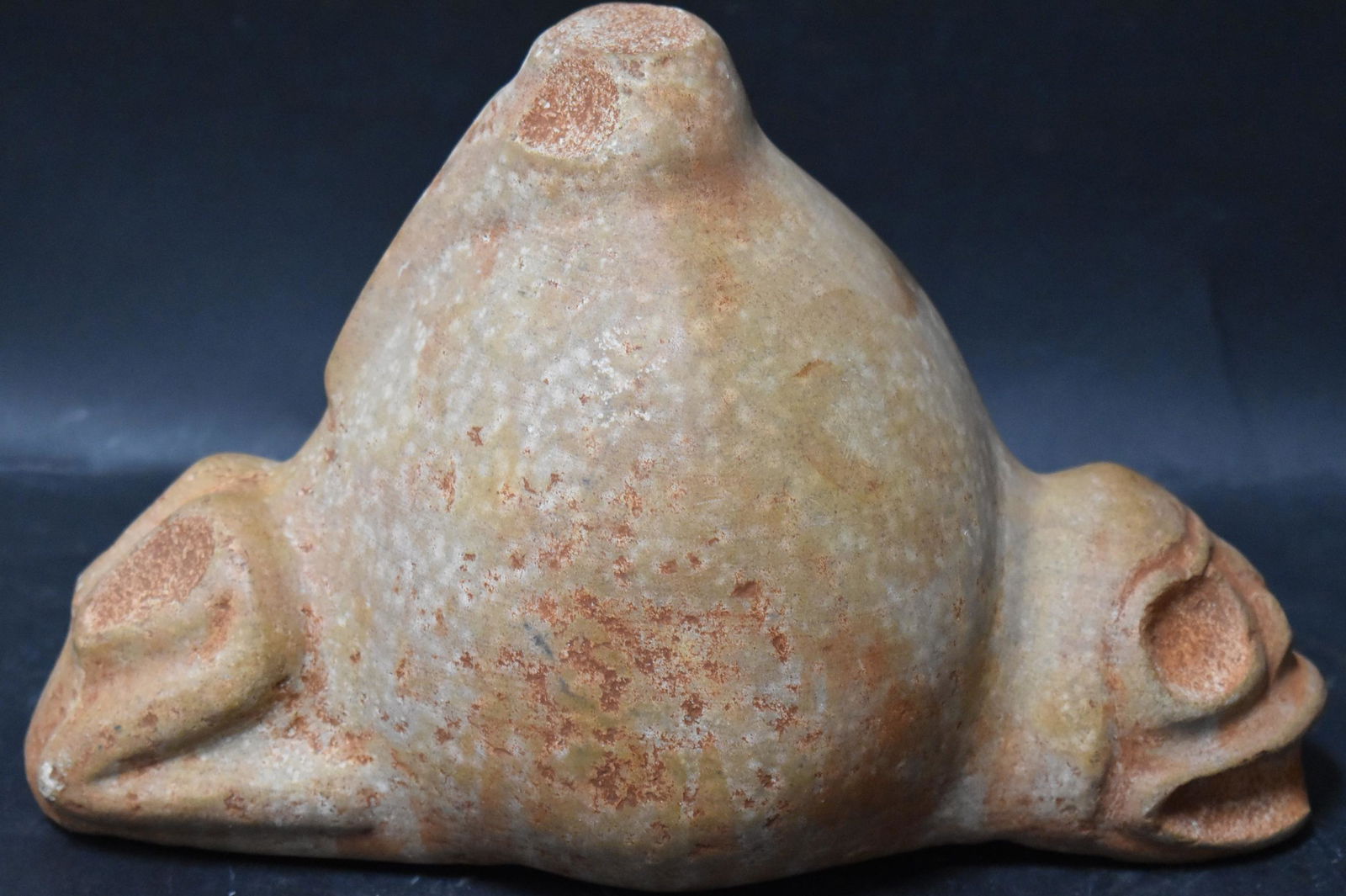 Unusual Pre Columbian Carved Stone Figure. (1 of 3)